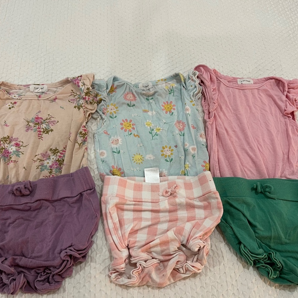 Angel dear Bloomers and Body suits 12-18mos